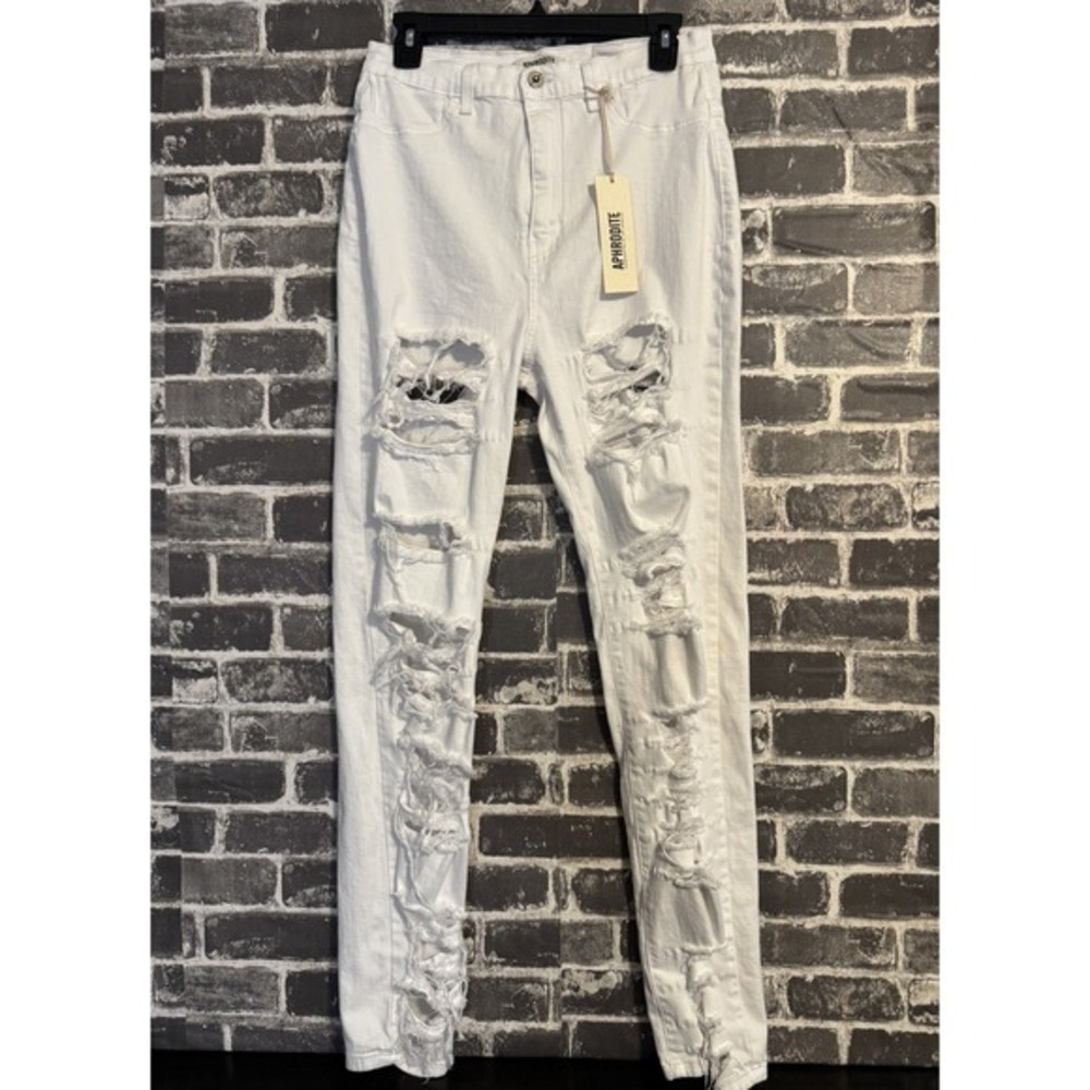 Aphrodite Destroyed Jeans‎ Women's 15 Distressed Denim NWT